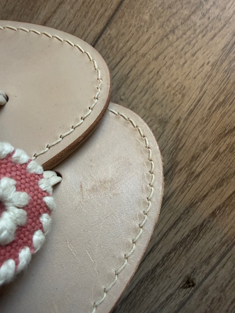 Perfect like new Jack Rogers original Navajo linen pink cream sandals 9 - Picture 4 of 5